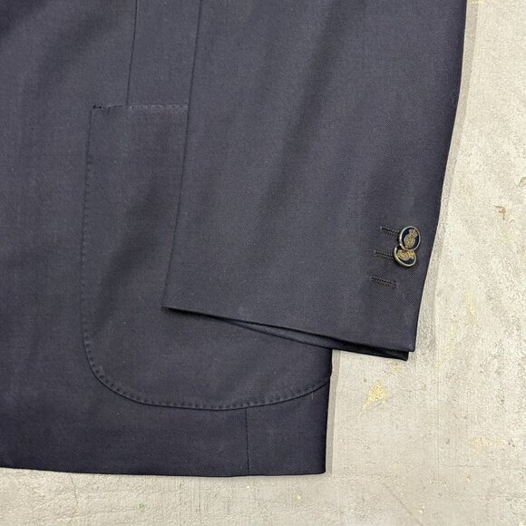 Garverys Cambridge Belair Blazer Patch Pockets Wool Sport Coat England Blue 44R - Picture 7 of 13